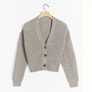 NWT Anthro Maeve Sunny Chunky Knit Crop Cardigan